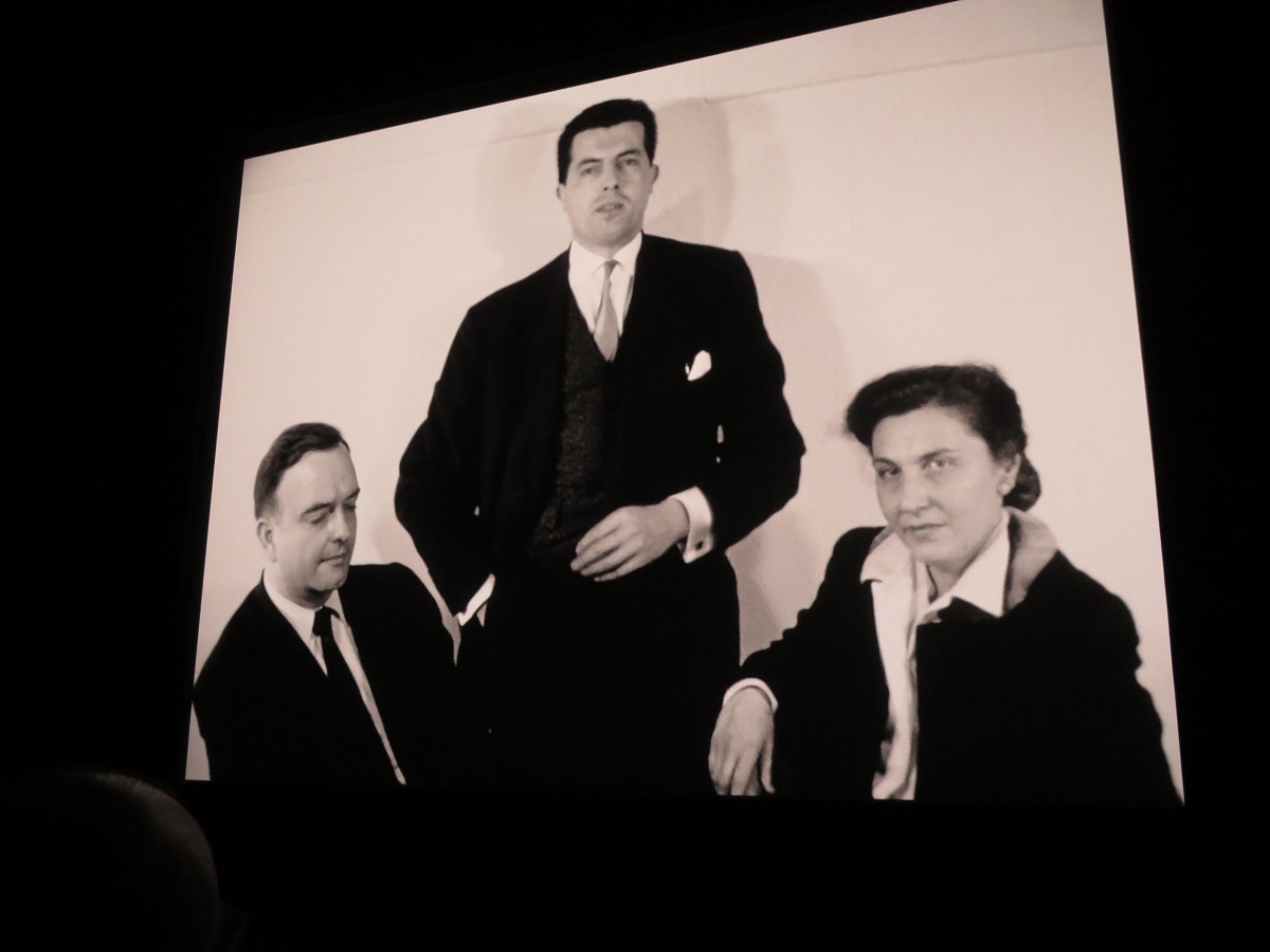 Jim Enneis, the French tv speaker, Anne Ancelin Schutzenberger, from Rossellini's footage 1956