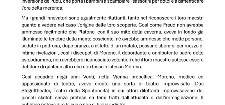 Al primo incontro internazionale di Psicodramma - Pagina 1