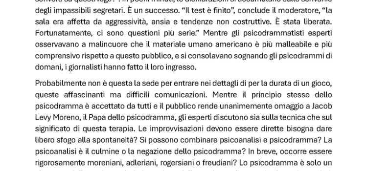 Al primo incontro internazionale di Psicodramma - Pagina 4